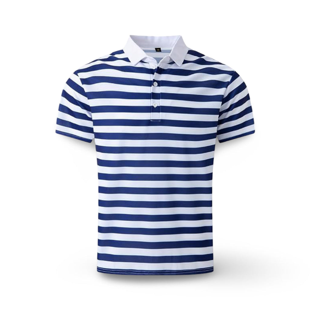 Polo da uomo a righe manica corta top estivo | Meowbutter