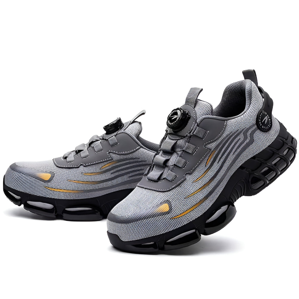 Men's Slip Resistant Work Shoes — Steel Toe Reinforced Cap