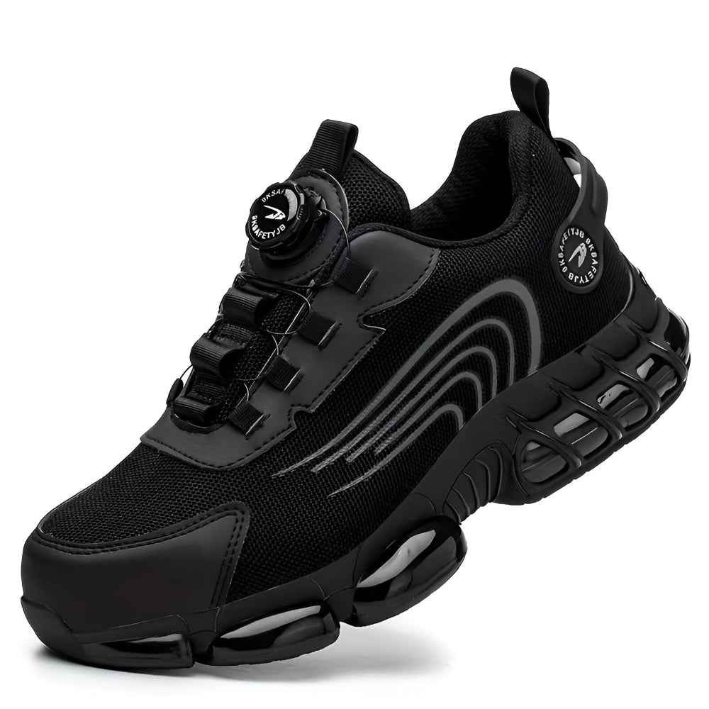 Men's Slip Resistant Work Shoes — Steel Toe Reinforced Cap