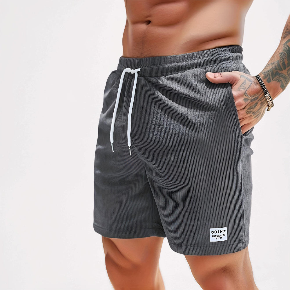 Pantaloncini da uomo casual con coulisse, vestibilità comoda, pantaloncini estivi da lounge | Meowbutter