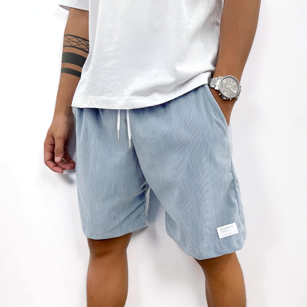 Pantaloncini da uomo casual con coulisse, vestibilità comoda, pantaloncini estivi da lounge | Meowbutter