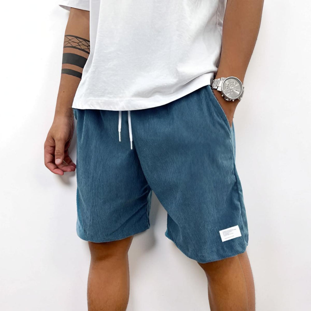 Pantaloncini da uomo casual con coulisse, vestibilità comoda, pantaloncini estivi da lounge | Meowbutter