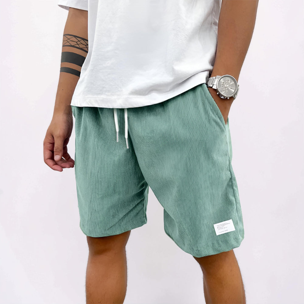 Pantaloncini da uomo casual con coulisse, vestibilità comoda, pantaloncini estivi da lounge | Meowbutter