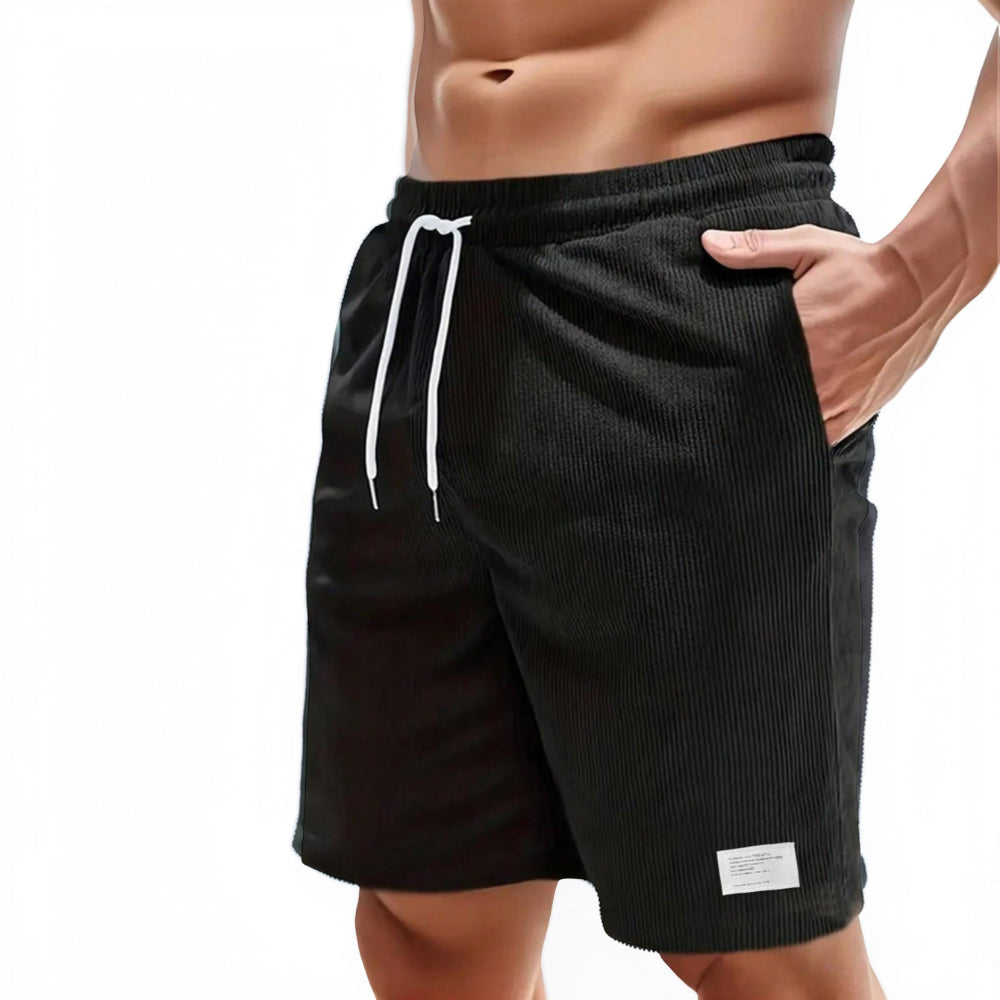 Pantaloncini da uomo casual con coulisse, vestibilità comoda, pantaloncini estivi da lounge | Meowbutter
