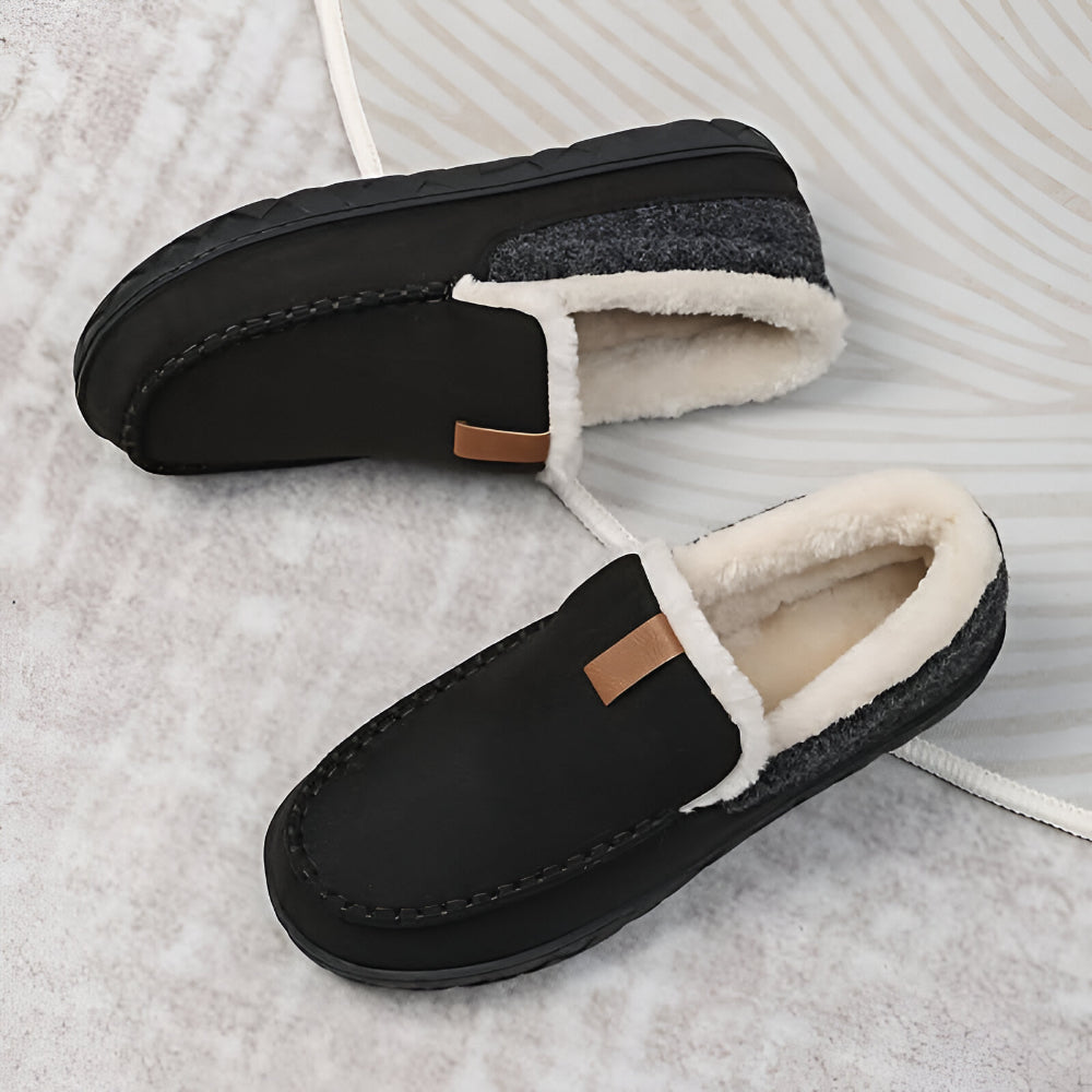 Herren-Hausschuhe als Loafer – zum Hineinschlüpfen, Court-Design