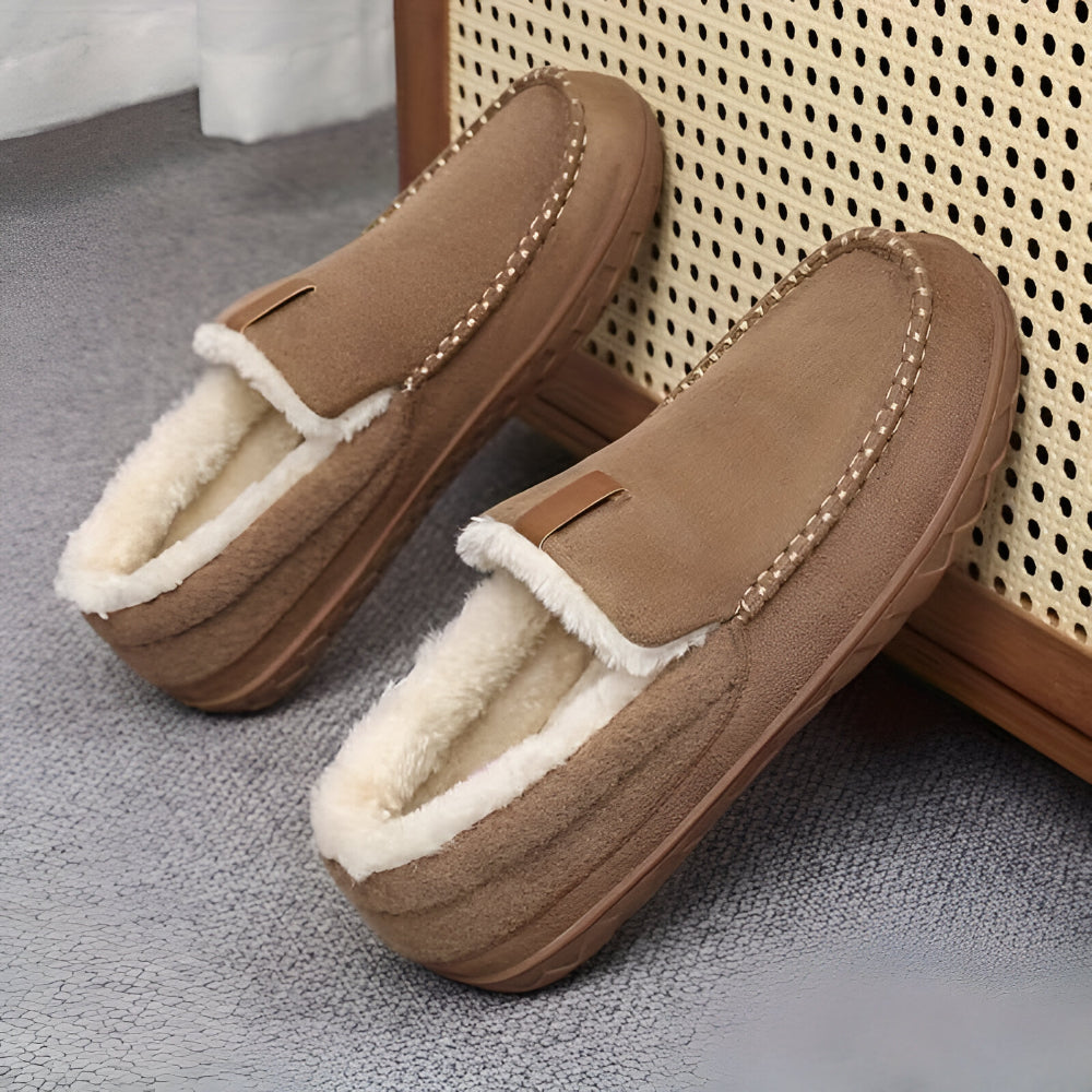 Herren-Hausschuhe als Loafer – zum Hineinschlüpfen, Court-Design