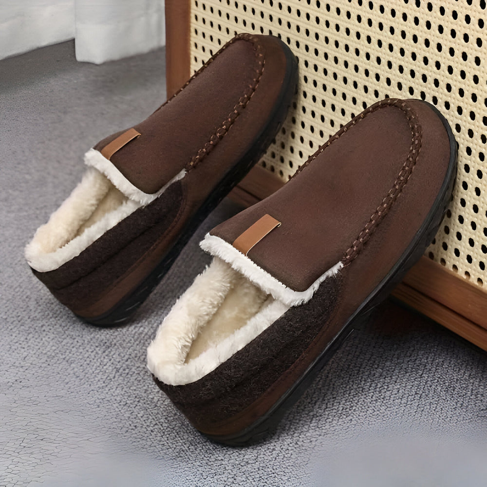 Herren-Hausschuhe als Loafer – zum Hineinschlüpfen, Court-Design