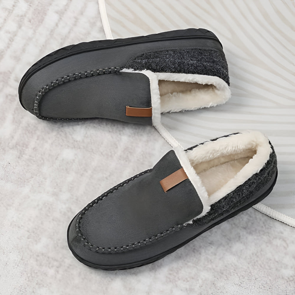 Herren-Hausschuhe als Loafer – zum Hineinschlüpfen, Court-Design