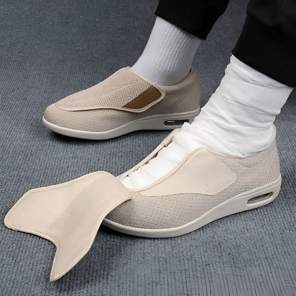 Herren-Wanderschuhe mit weiter Passform und Schlupfdesign – flexibles Design ohne Schnürsenkel