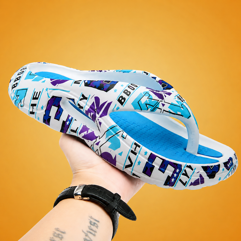 Men's Summer Sandals — Breathable Open Construction, Patterned Tread Outsole