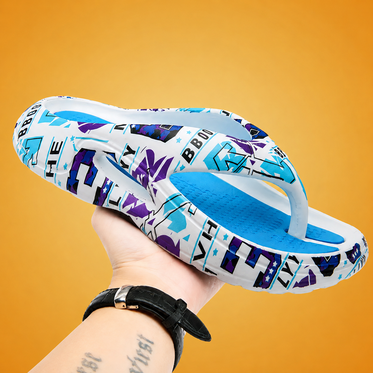 Men's Summer Sandals — Breathable Open Construction, Patterned Tread Outsole