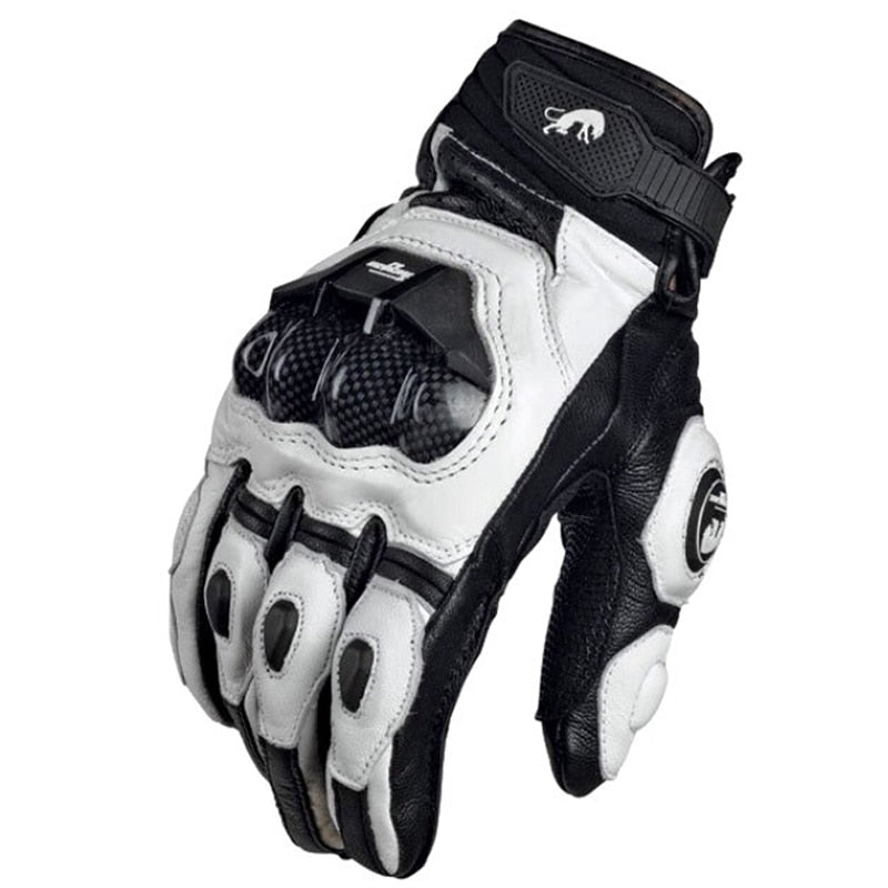 Supertech Leather Motorcycle Gloves — Protective All-Weather Grip