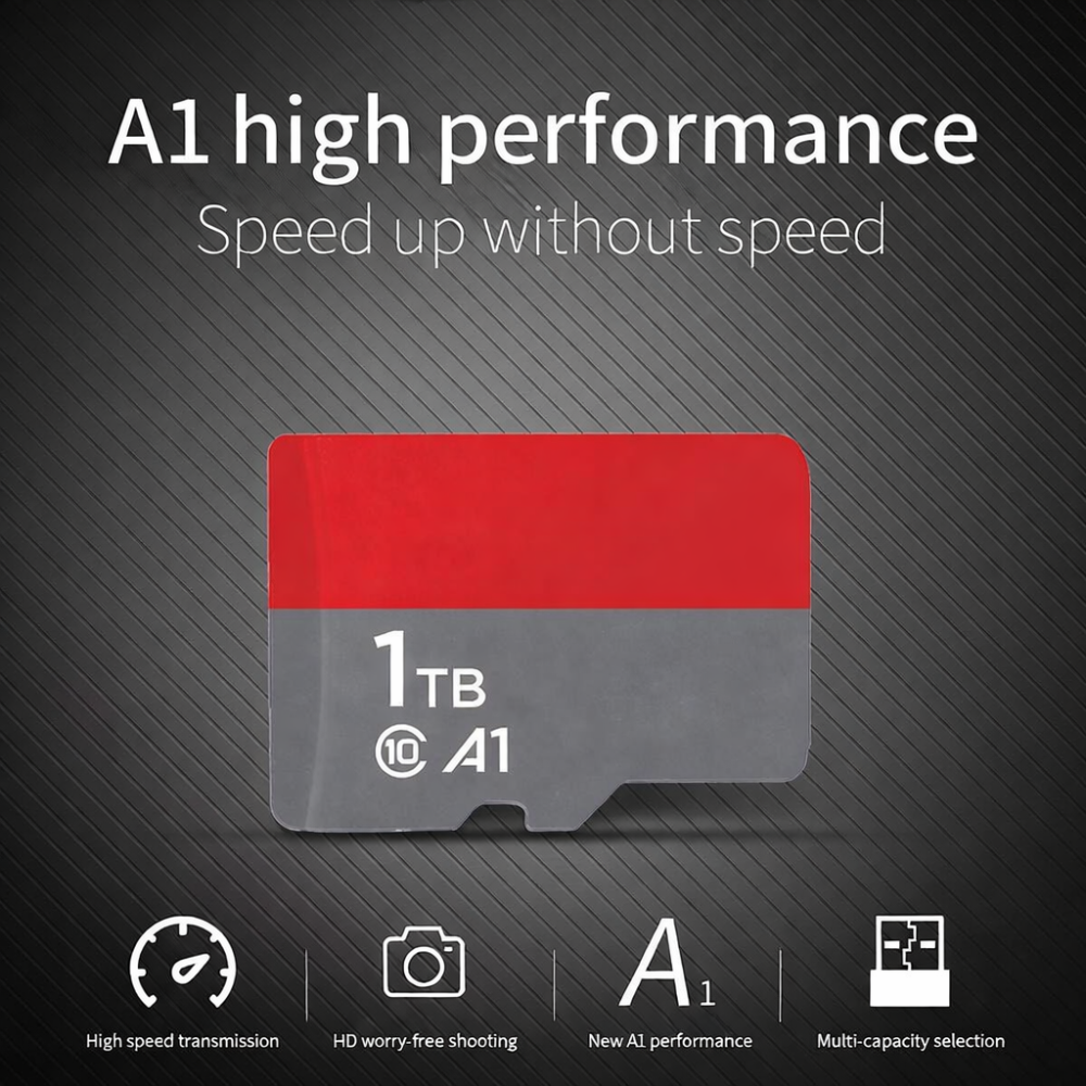 1 TB-os microSD-kártya — nagy sebességű memória-tároló