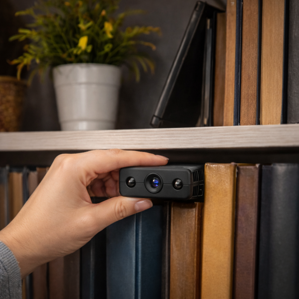 Microcámara HD compacta — Grabadora de vídeo con detección automática de movimiento
