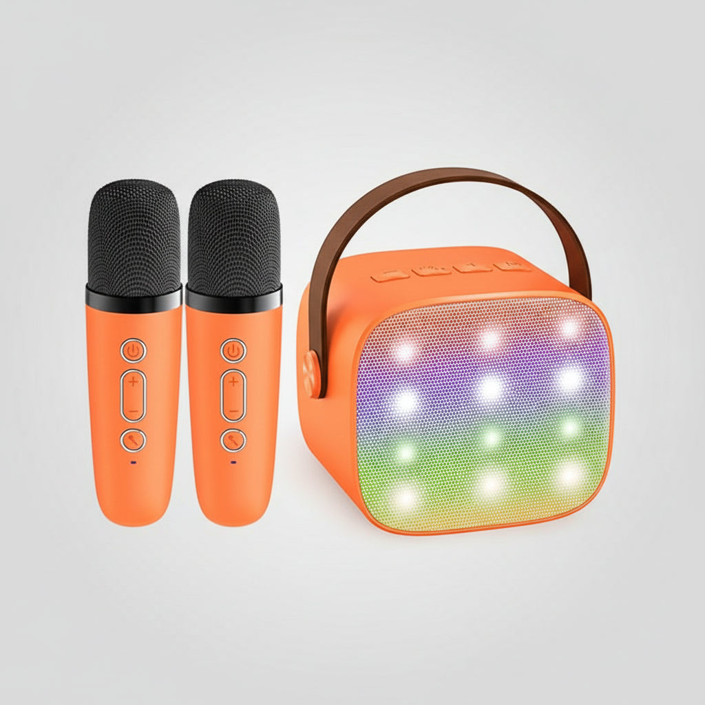 Portable Bluetooth Karaoke Speaker — 2 Wireless Microphones