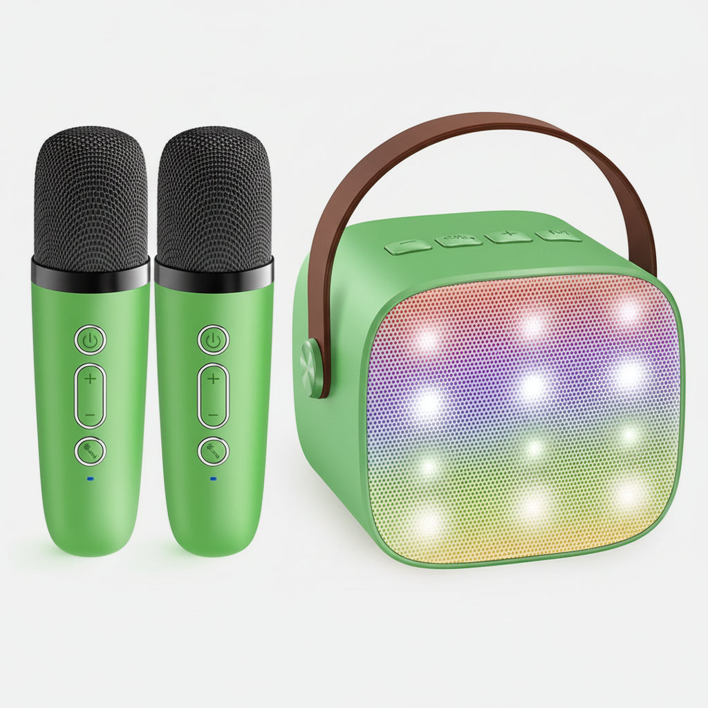 Portable Bluetooth Karaoke Speaker — 2 Wireless Microphones