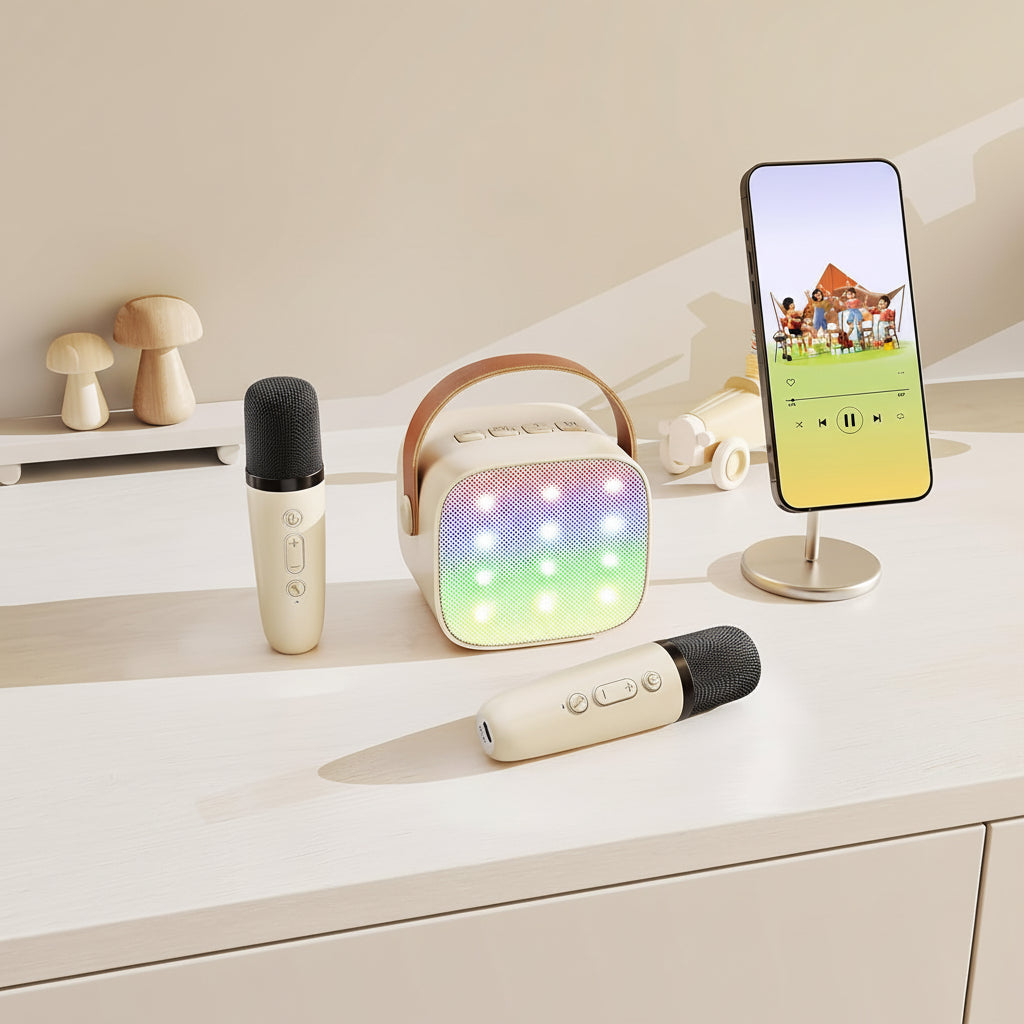Portable Bluetooth Karaoke Speaker — 2 Wireless Microphones