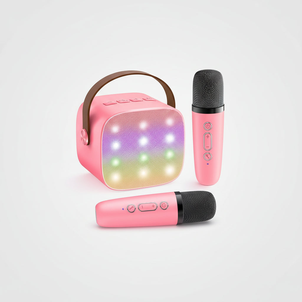 Portable Bluetooth Karaoke Speaker — 2 Wireless Microphones