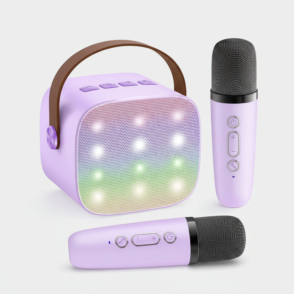 Portable Bluetooth Karaoke Speaker — 2 Wireless Microphones