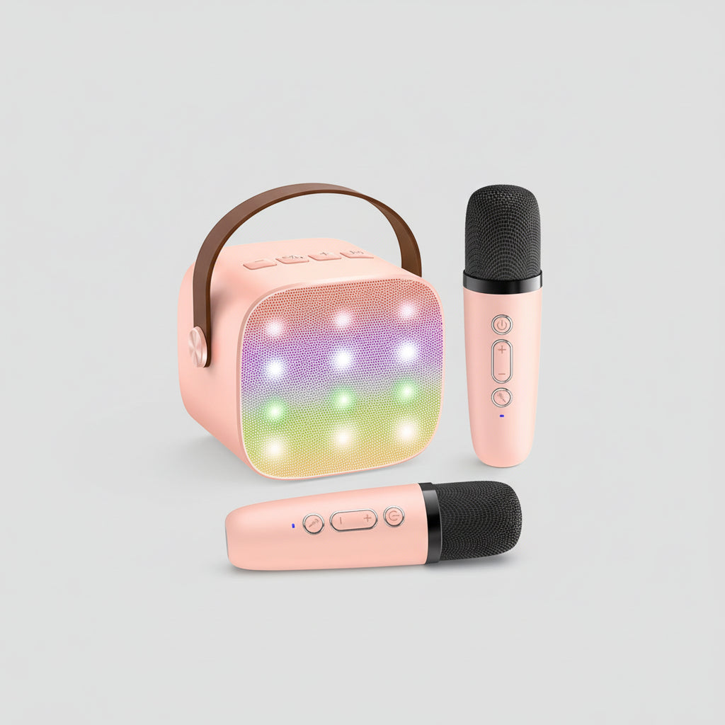 Portable Bluetooth Karaoke Speaker — 2 Wireless Microphones