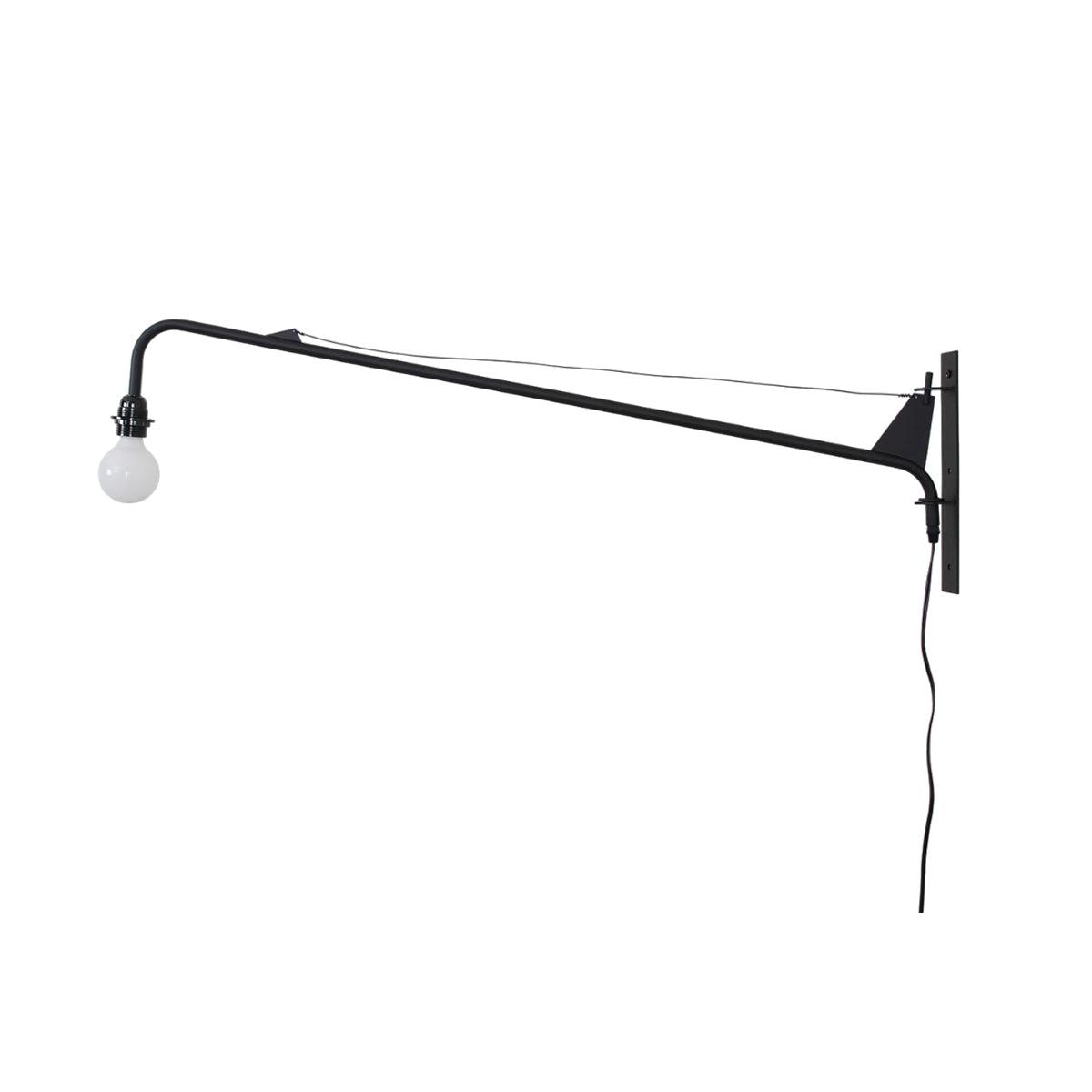 Minimalistické černé kovové nastavitelné LED nástěnné svítidlo pro moderní interiéry