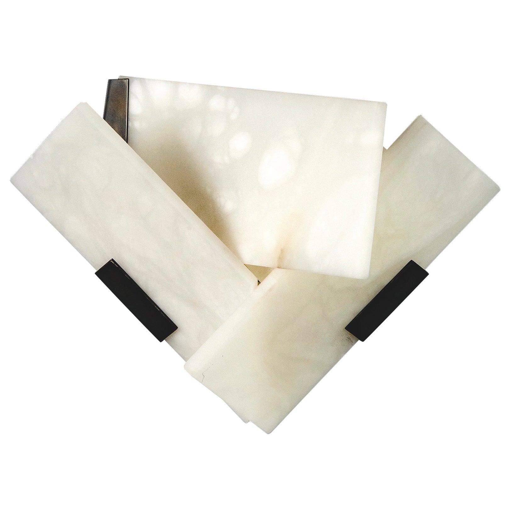 Corp de iluminat LED Alabaster pentru perete cu suport, negru satin.