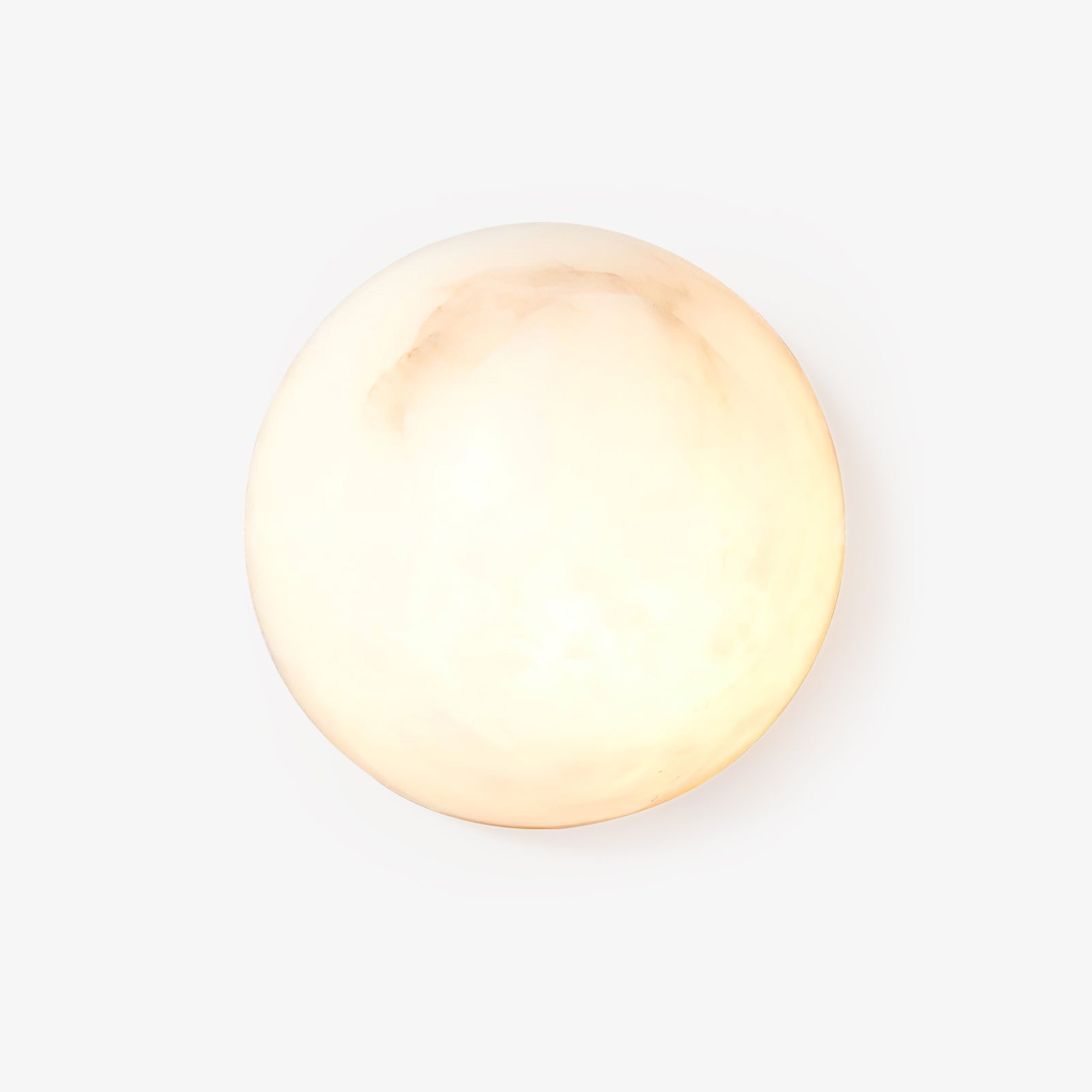 Alabaster minimalistisk væglampe med blødt skær og metalfinish