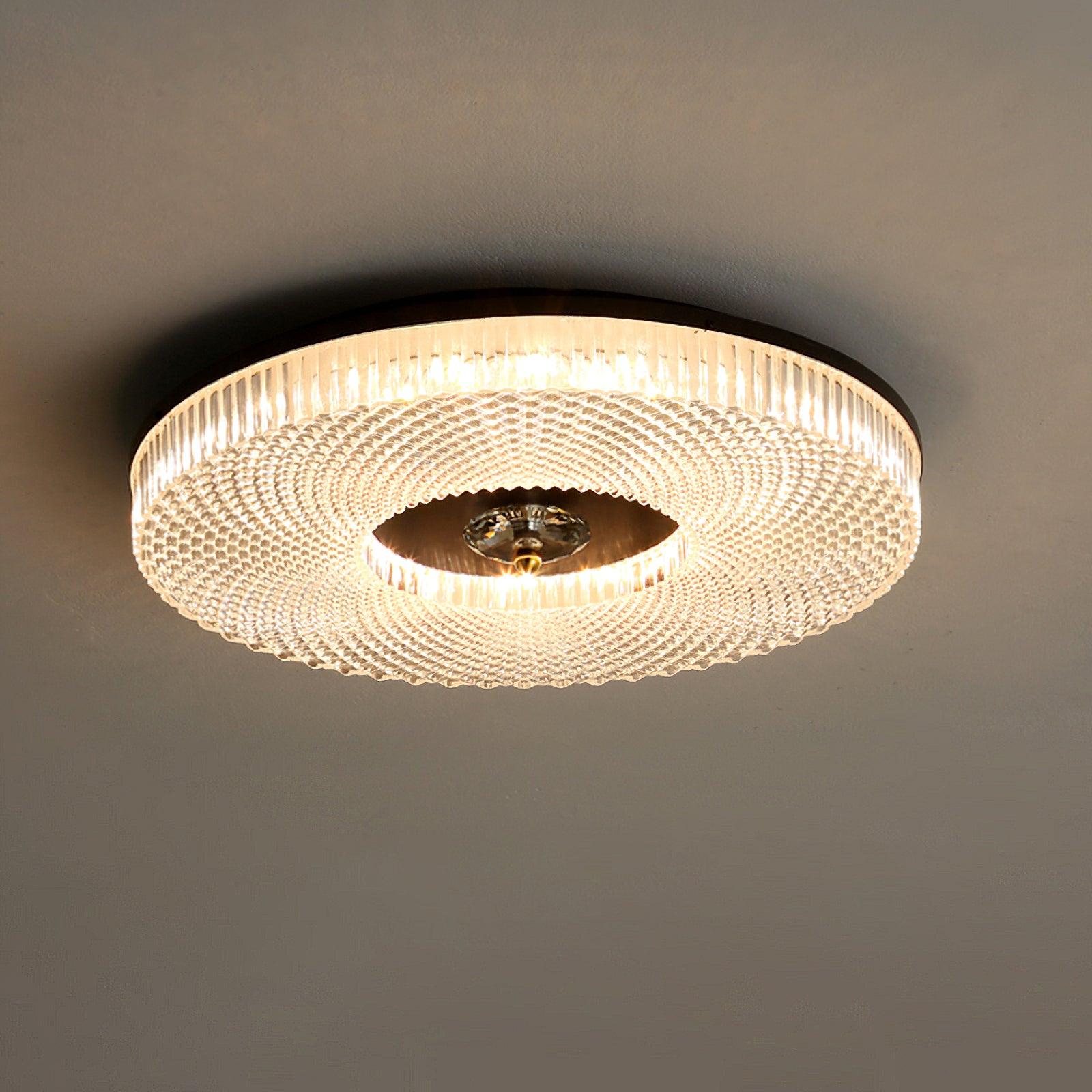 一体型LEDと不透明アクリルシェードを備えたスリムな天井照明