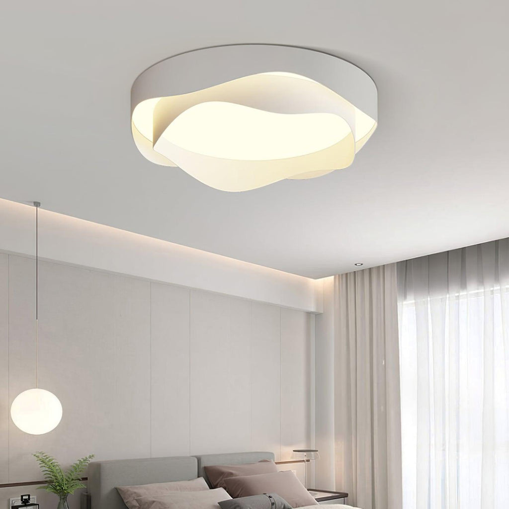 Metal Ceiling Light With Integrated LED, Dimmable, Minimalist Design