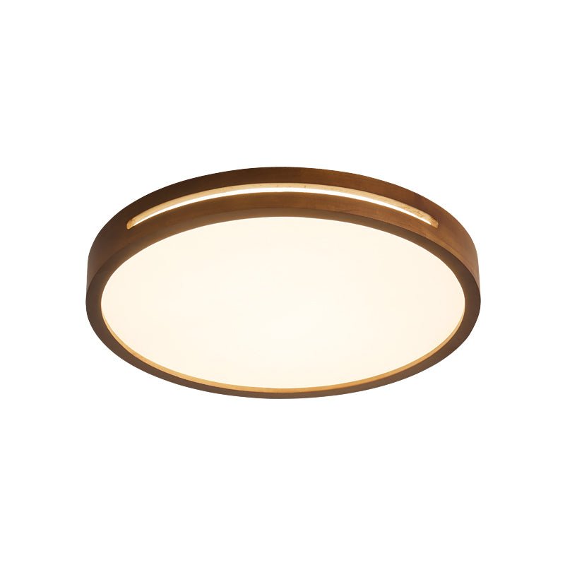 Lámpara de techo con acabado en madera y LED integrado regulable
