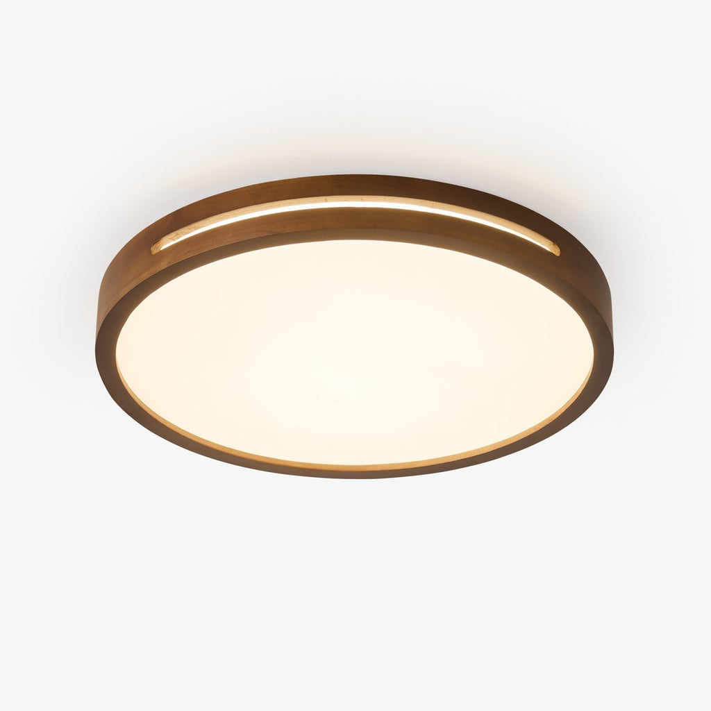 Lámpara de techo con acabado en madera y LED integrado regulable