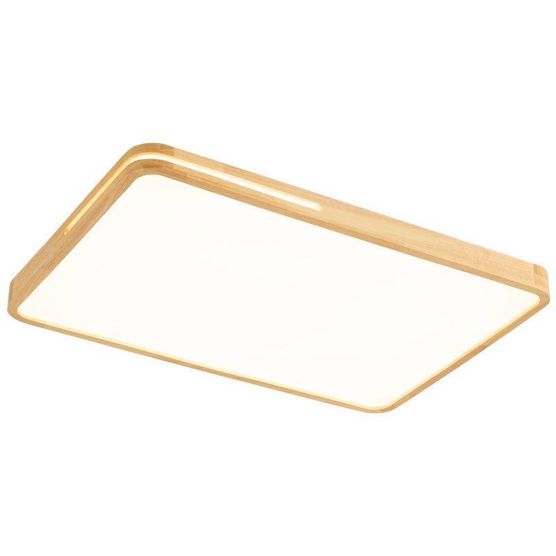Lámpara de techo con acabado en madera y LED integrado regulable