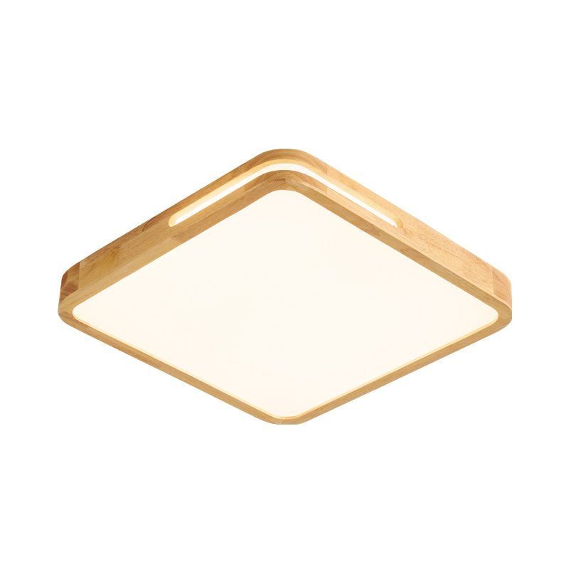 Lámpara de techo con acabado en madera y LED integrado regulable