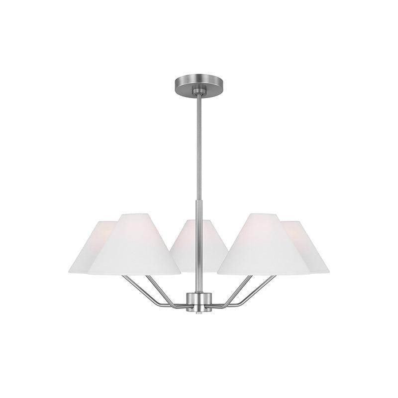 Messing minimalistisk lysekrone justerbar til moderne stuer