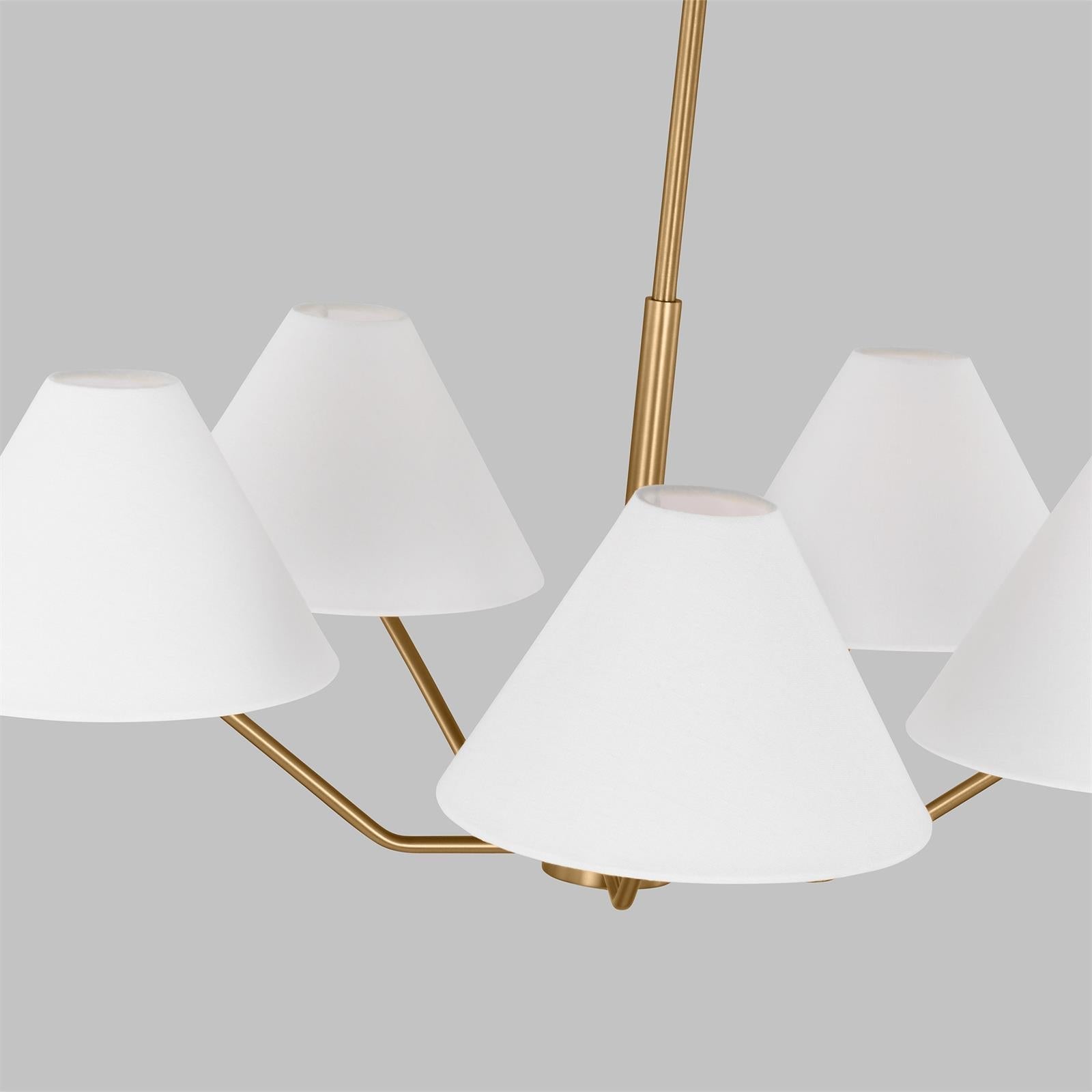Messing minimalistisk lysekrone justerbar til moderne stuer