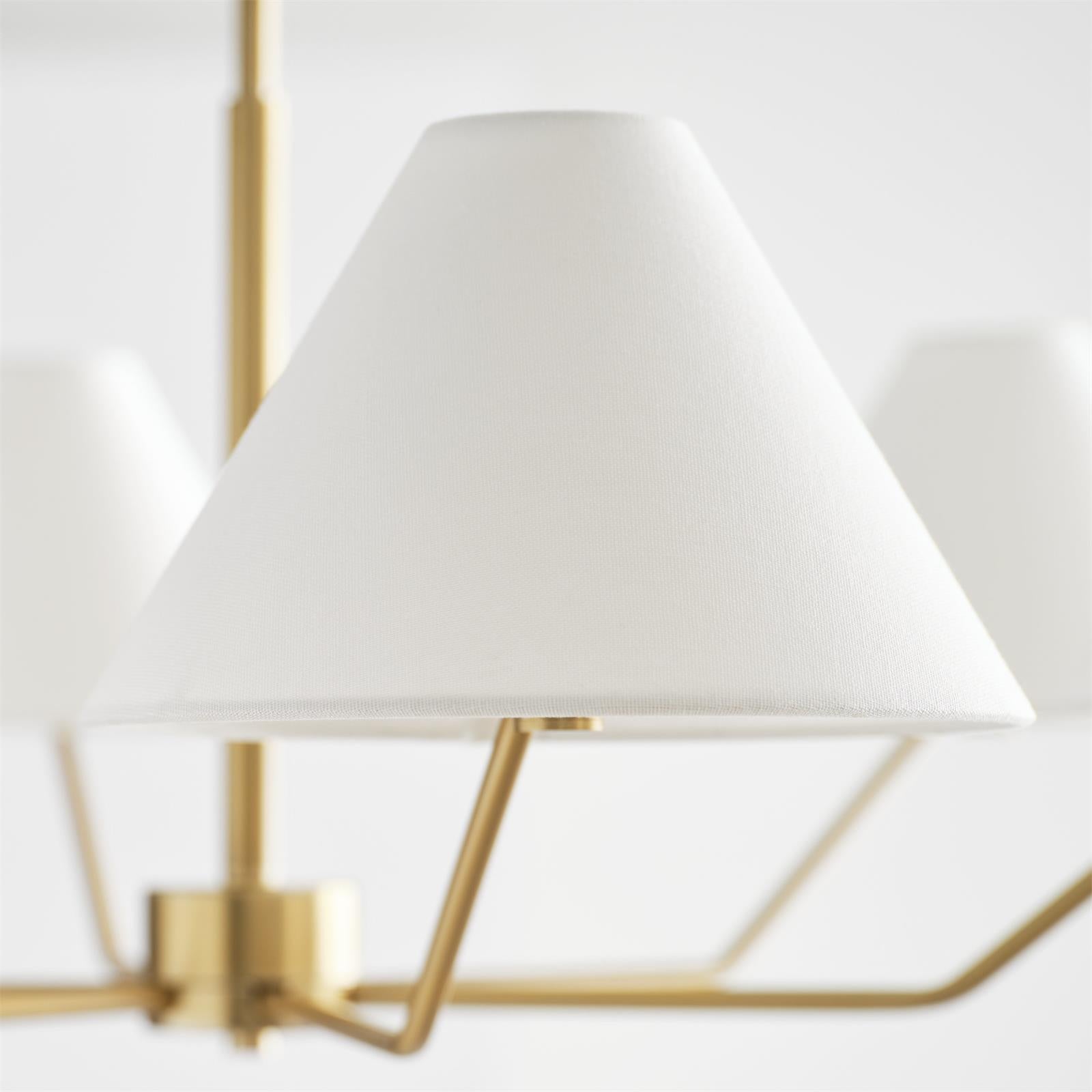 Messing minimalistisk lysekrone justerbar til moderne stuer