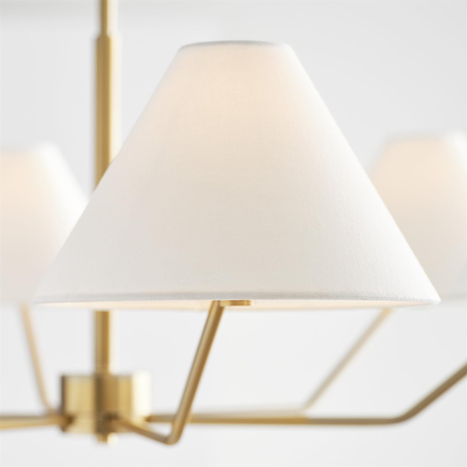 Messing minimalistisk lysekrone justerbar til moderne stuer