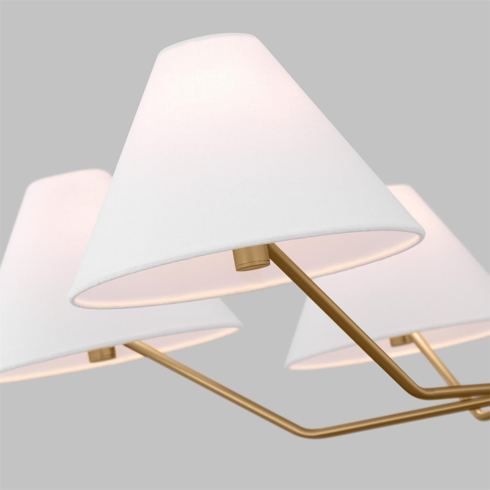 Messing minimalistisk lysekrone justerbar til moderne stuer