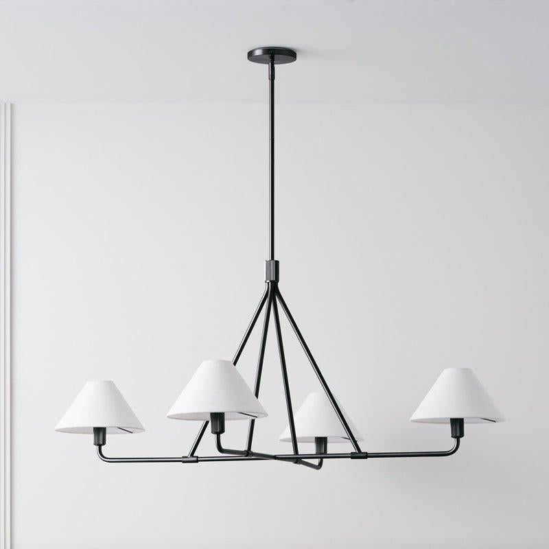 Metal Brass Minimalist Chandelier With Adjustable Height