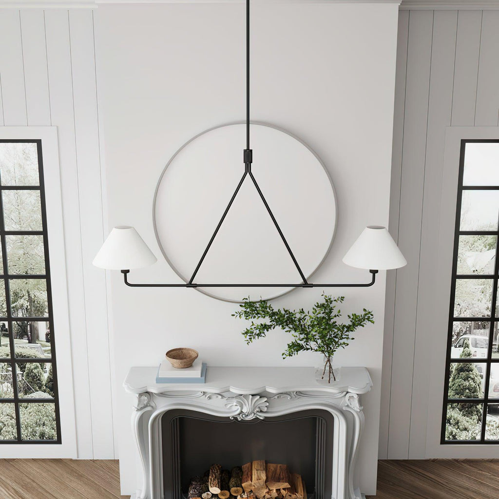Metal Brass Minimalist Chandelier With Adjustable Height