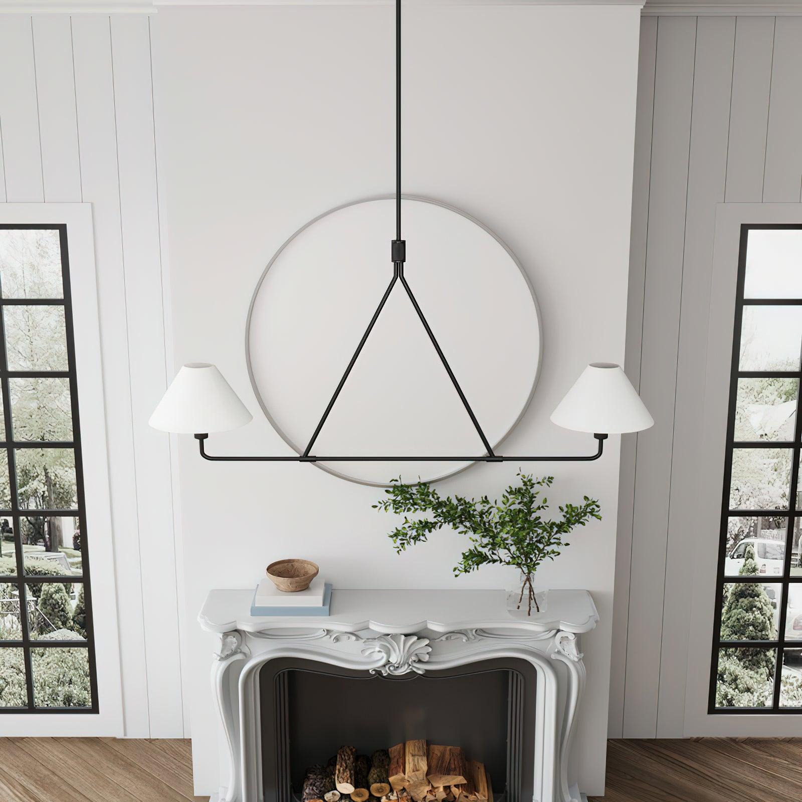 Metal Brass Minimalist Chandelier With Adjustable Height