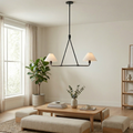Metal Brass Minimalist Chandelier With Adjustable Height