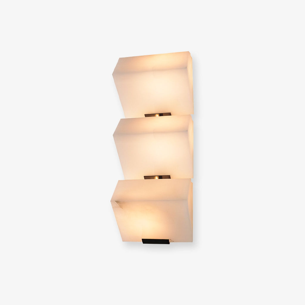 Slim LED Wall Light Dimmable With White Alabaster Finish