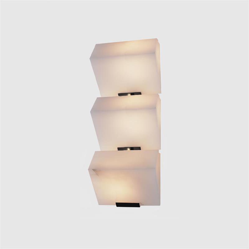 Slim LED Wall Light Dimmable With White Alabaster Finish