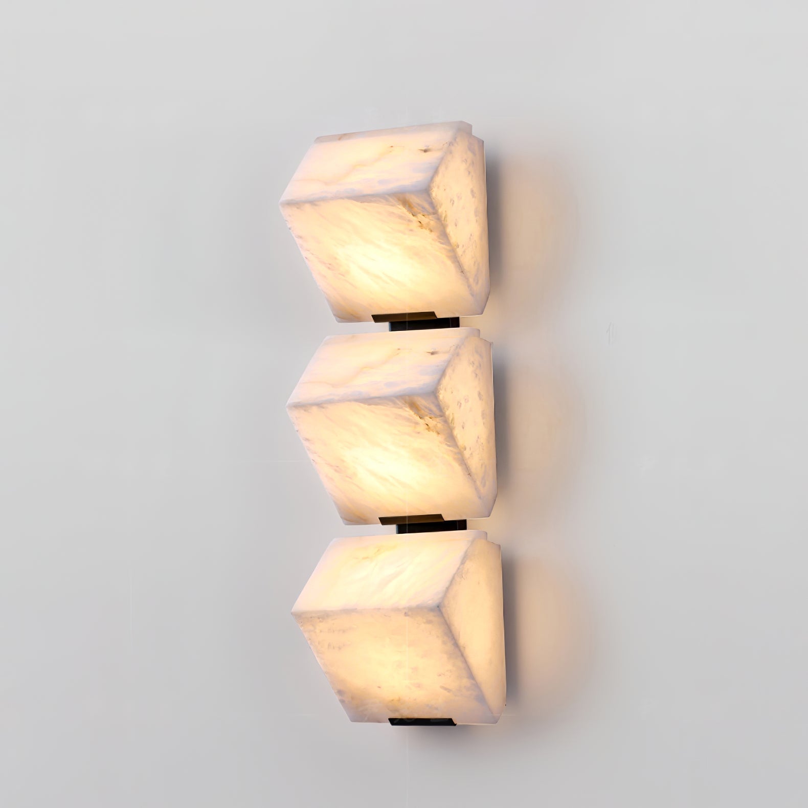 Slim LED Wall Light Dimmable With White Alabaster Finish