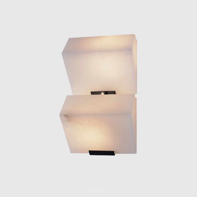 Slim LED Wall Light Dimmable With White Alabaster Finish