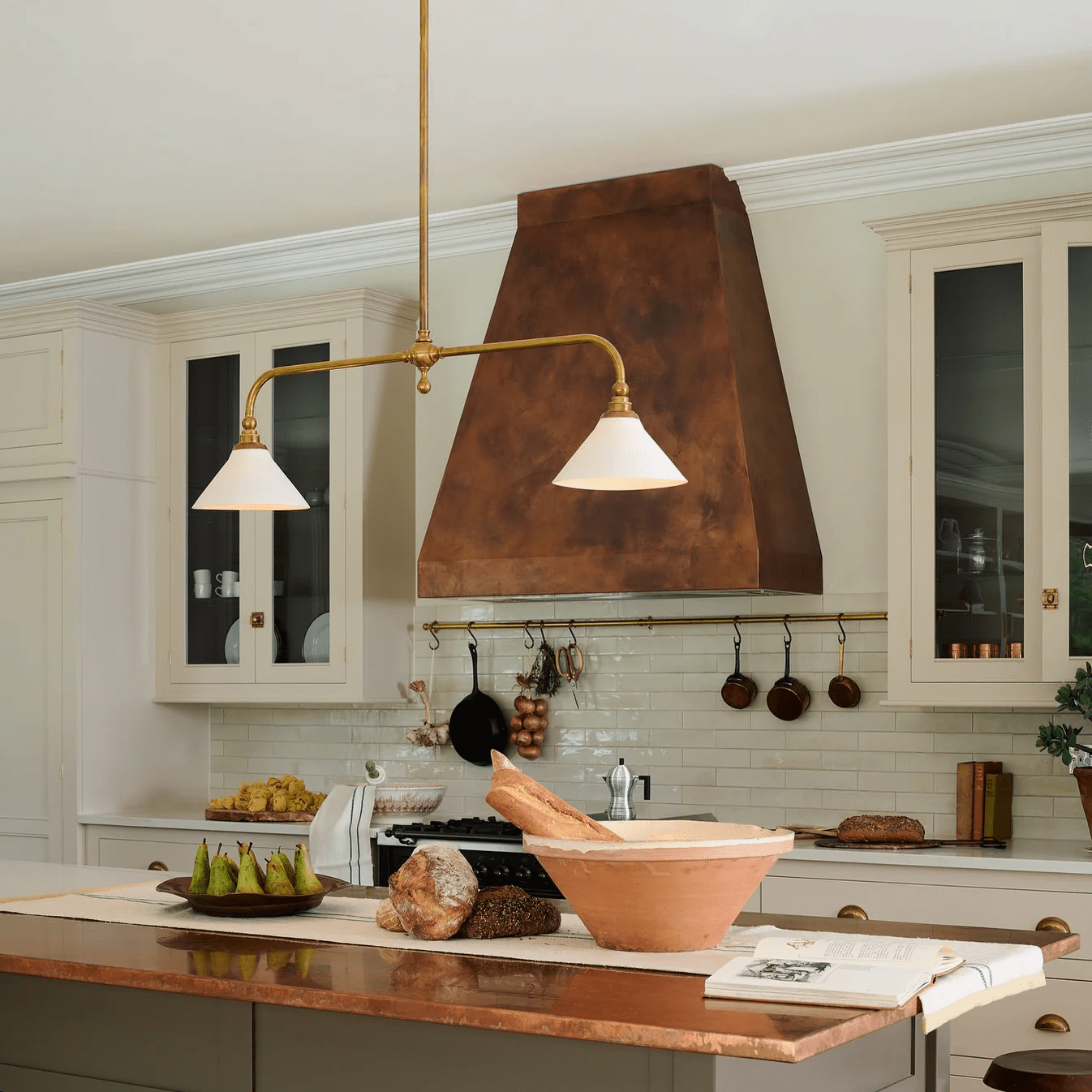 Brass Ceramic Minimalist Pendant Light For Kitchen Islands And Dining Areas
