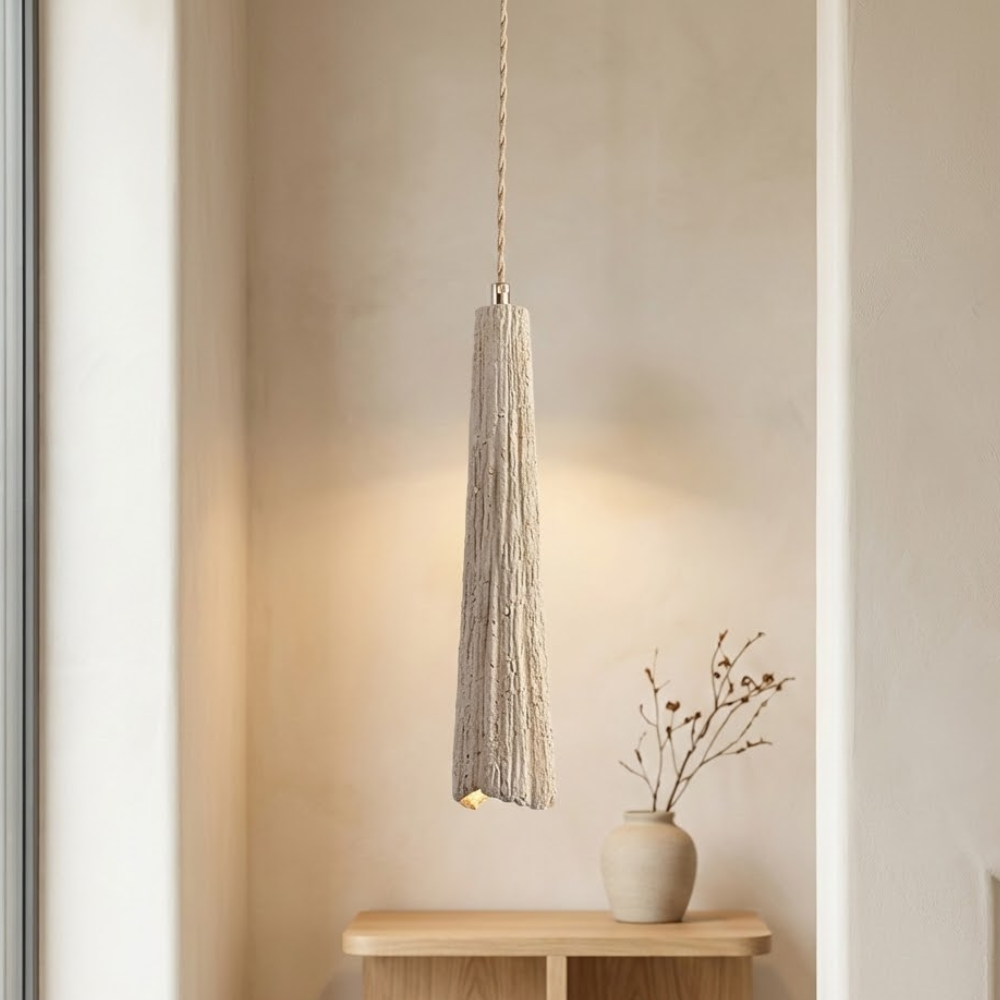 Suspension à hauteur réglable avec finition ciment, style minimaliste