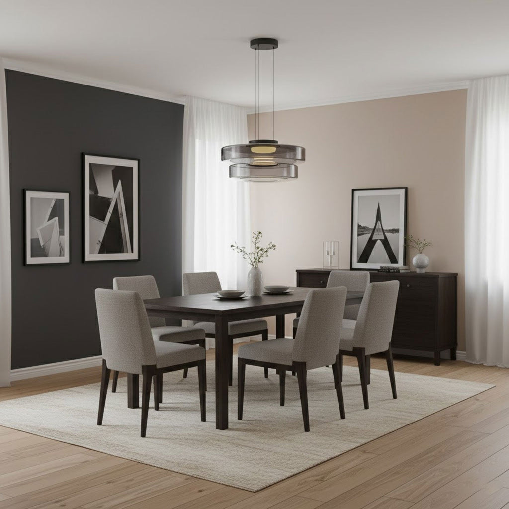 Black Glass Pendant Light With Adjustable Height For Home Decor