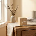 Wooden Alarm Clock With Sunrise Feature And LED Display